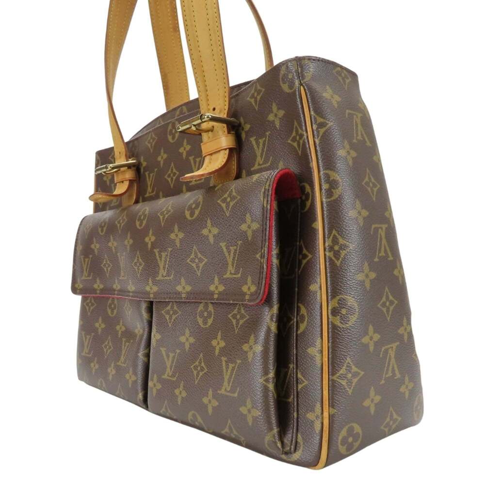 LOUIS VUITTON Authentic Brown Monogram Leather Tote Bag - Picture 3 of 16